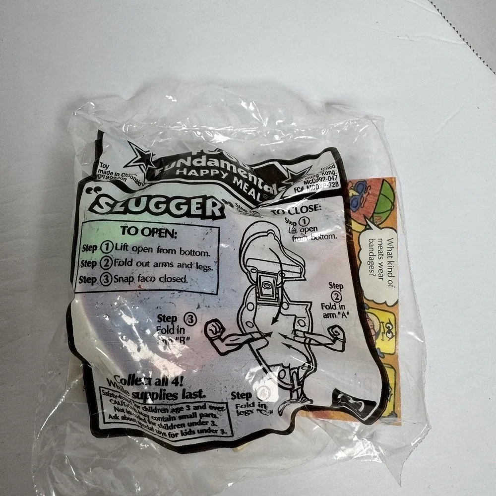 McDonald's Food FUNdamentals Slugger‎ Happy Meal Toy 1990 NIP Sealed